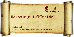 Rokosinyi László névjegykártya