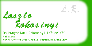 laszlo rokosinyi business card